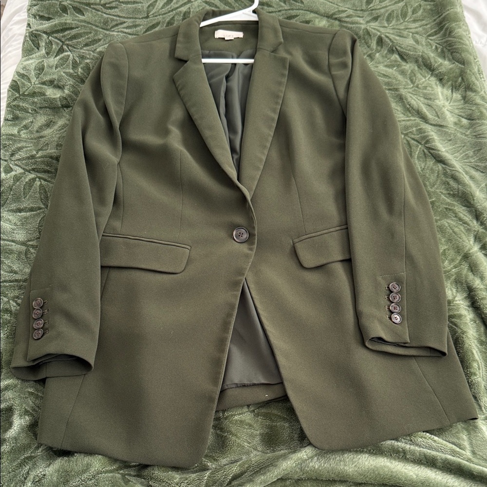 LOFT Dark Green Women's Blazer
